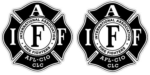 IAFF Stickers 2inch Decals 4 pack Firefighter Intl Maltese Cross Red White 2inch 
